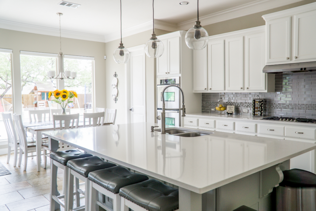Clear your counters so buyers can see the bones of your home. This is an inexpensive way to increase the value of your home. 