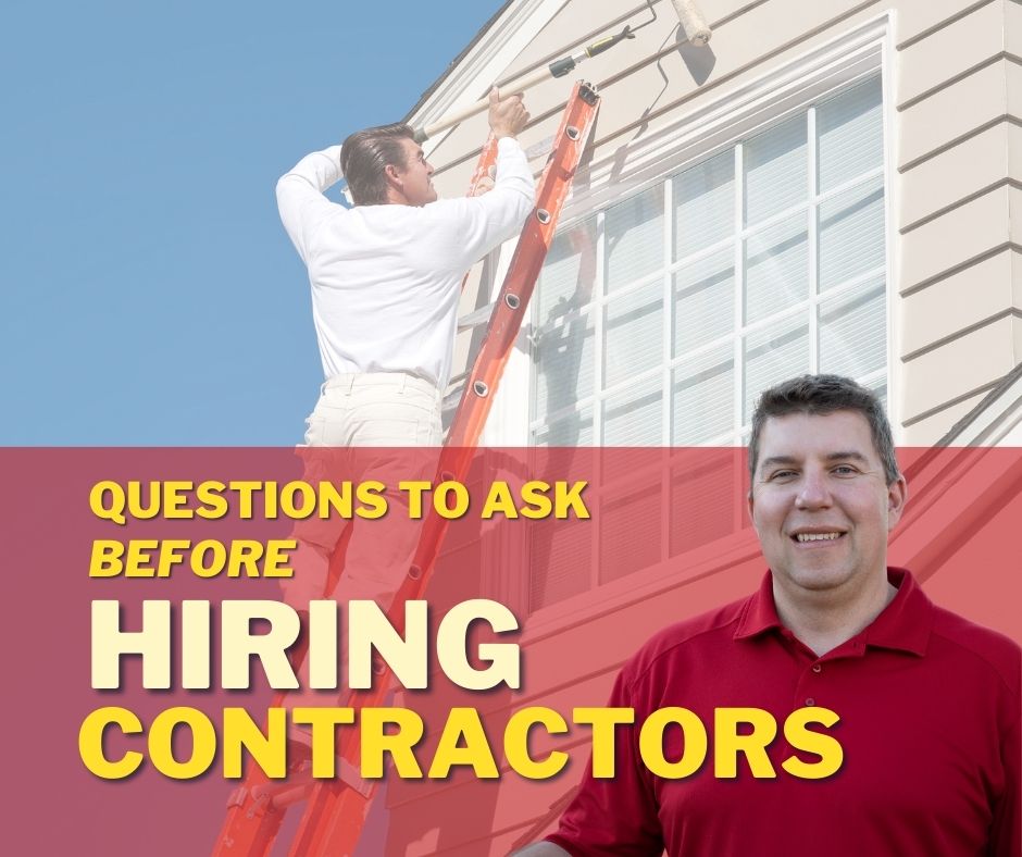 image of Jimmy Hughes standing with the text "best questions to ask before hiring a contractor in oklahoma city"