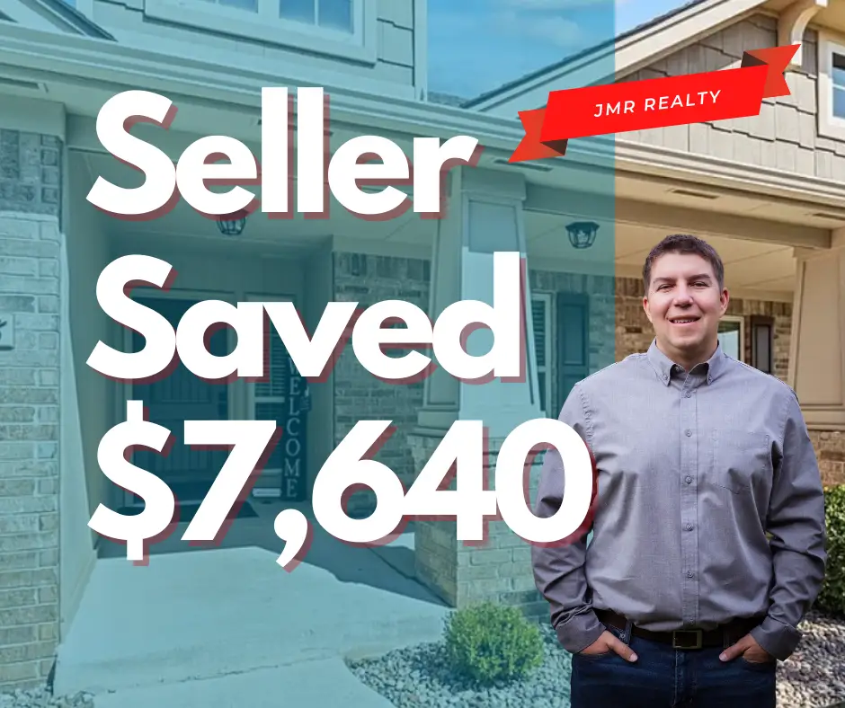 Grapich showing real estate agent Jimmy Hughes and seller savings of $7,640